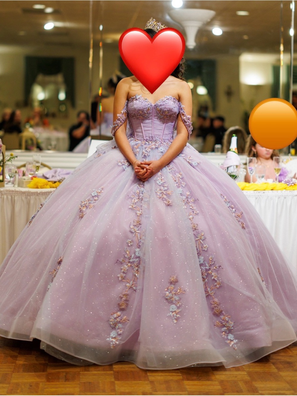 Lavender Ball Gown Quinceañera Dress with Floral Appliqués - Moda 2000 - Vol 17